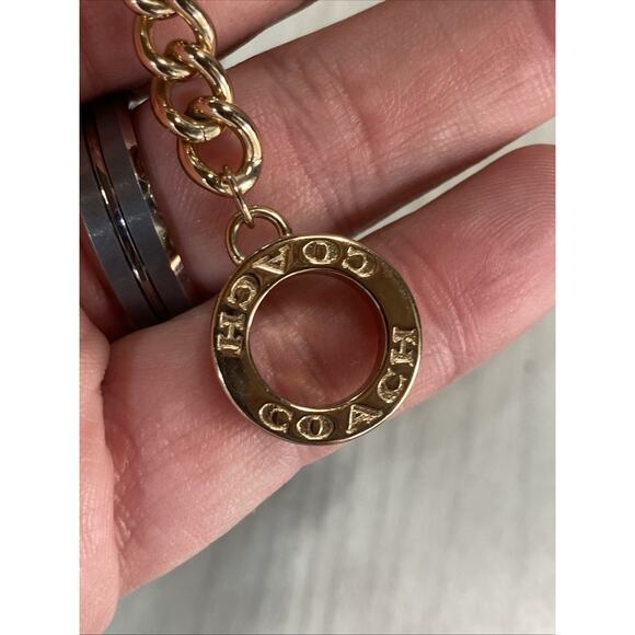 Brand New Coach Pearl Heart Padlock Charm Toggle Bracelet Price Tag $148 - Picture 2 of 9